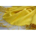 Yellow Large Exquisite Long 100% Fine Wool Shawl