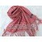 Fashion 100% Mercerized Lambwool Red Houndstooth check Long Scarf