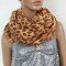 Leopard grain large Cashmere and Silk Shawl Style-1