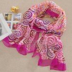 Cycle Pattern Exquisite Pretty Long 100% Silk Scarf