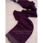 Noblest with Cute Flower Embroidery Cashmere Scarf