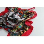 Fashion Printing Square Cashmere and Silk Scarf