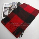 Red Plaid Exquisite Long 100% Cashmere Scarf